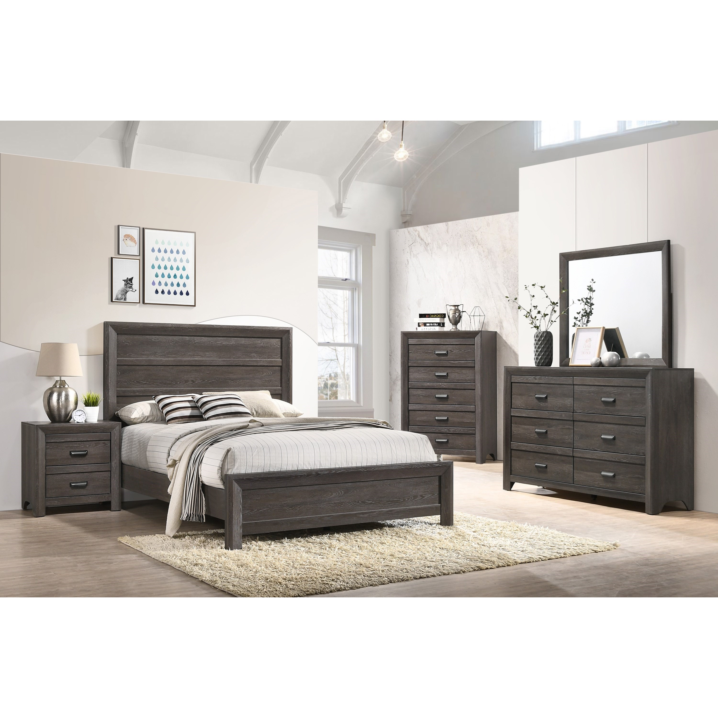 Crown Mark Adelaide King 5-PC Bedroom Group | Royal Furniture | Bedroom